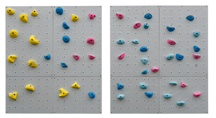 Isolated Climbing Wall with Holds