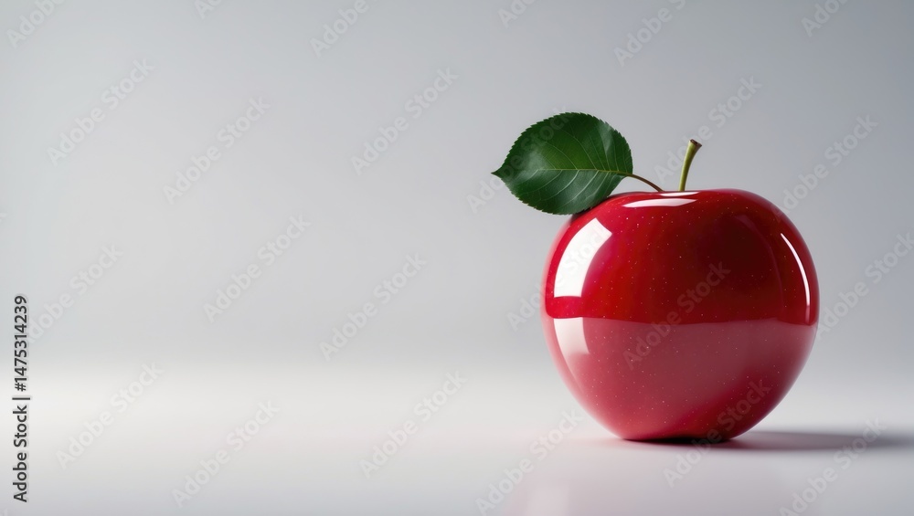 Poster clipping path of red apple set against background, showcasing full depth of field
