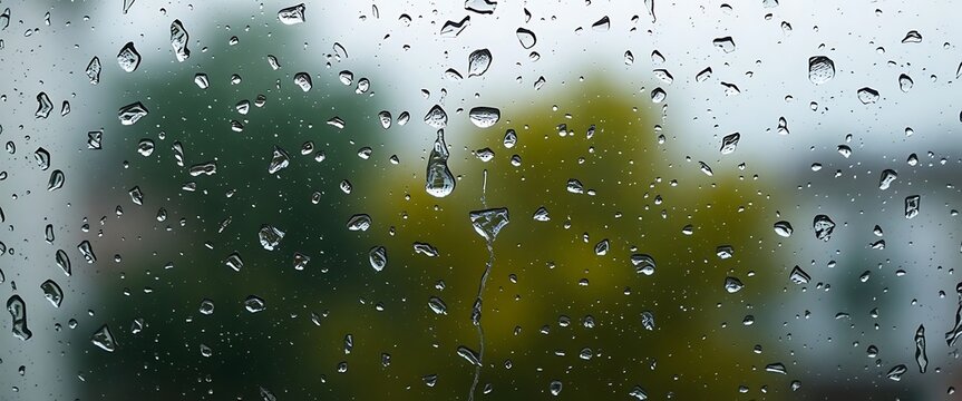 window with rain drops on it