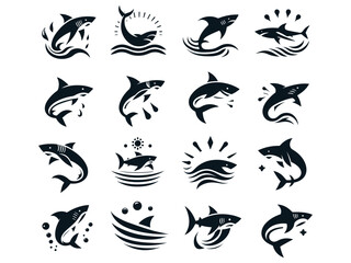 Sharks Vector Icon Pack