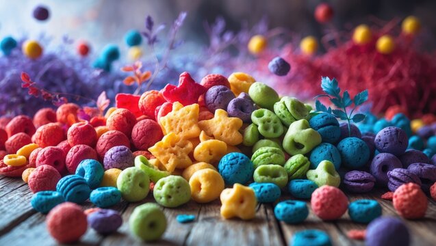 Overview of Flavored Kids Cereal Background