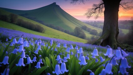 Springtime Bluebells at Roseberry, York
