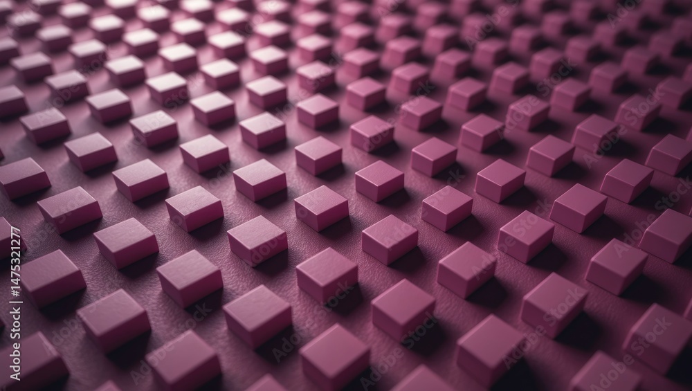 Poster geometric abstract dark pink background with checkered pattern and textured detail