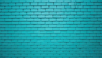 Texture or background with turquoise brick wall