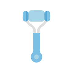 Simple light blue ice roller for facial treatment at home