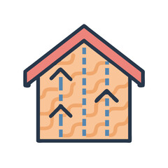 Insulation graphic highlighting airflow and thermal barrier concept