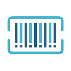 Bar code lines in modern design style on White Background