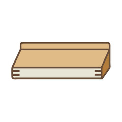 Simple cartoon illustration of a wooden desktop organizer