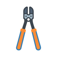 Isolated bolt cutter tool against a White Background image
