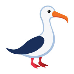 Cute seagull vector illustration isolated on white background perfect for children design
