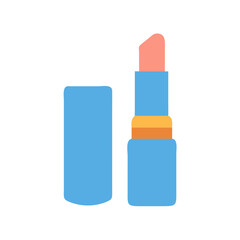 Minimalist lipstick illustration with container on a black background