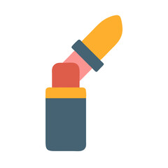 Graphic lipstick illustration on black background for beauty concepts