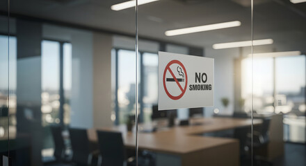 No Smoking Sign in Office Setting