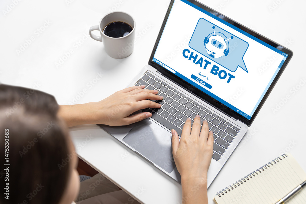 Poster chatbot software application for brisk online business that automatically reply to customer question