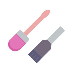 Cosmetic Applicators: A minimalist and modern beauty essentials illustration