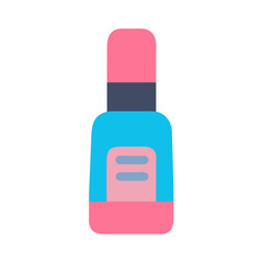 Vibrant bottle with rounded shapes on solid black background