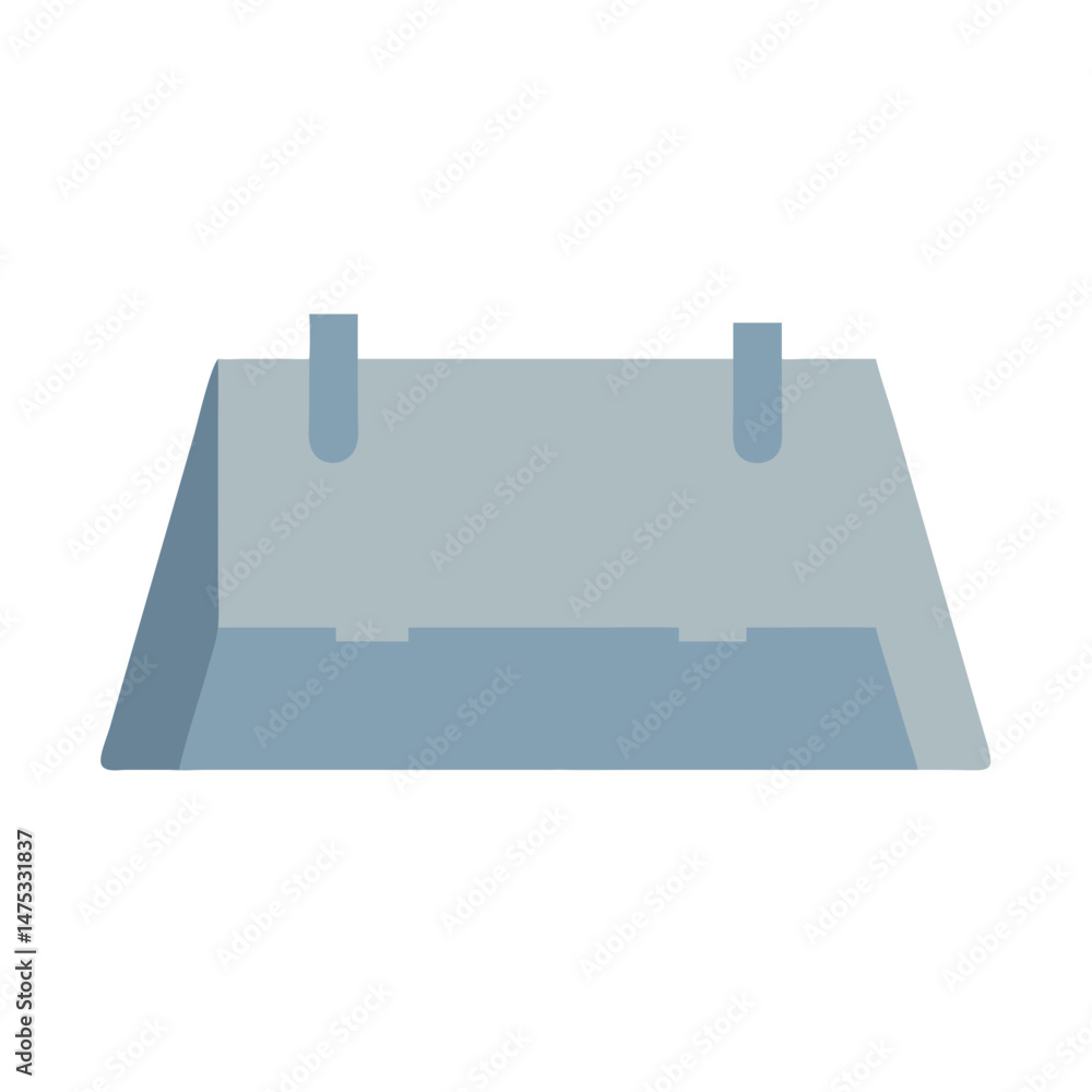 Poster flat geometric industrial element design with simple shapes on white