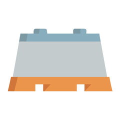 Abstract flat style calendar icon on a White Background