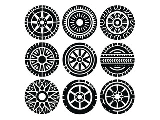 Tire Vector Icon Pack