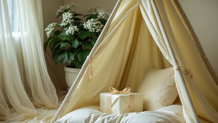 Indoor Teepee with Gift Wrapped for Enjoyment and Comfort