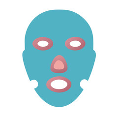 Fototapeta premium Flat design of a turquoise facial sheet mask concept