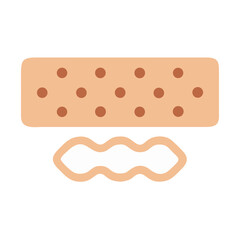 Simple band aid adhesive bandage medical patch illustration design