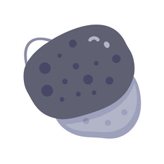 Vector illustration of gray bath sponge for washing body