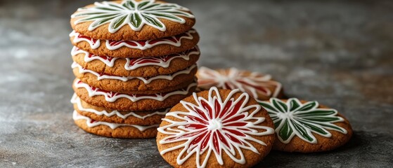 Artisanal gingerbread cookies a festive bakery delight