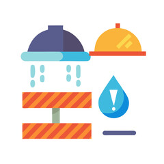 Water leak issue flat design style illustration vector image