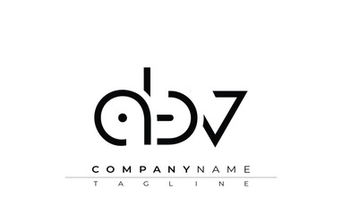 ABV abstract letter design. Modern Business Logo Design With Abstract Typography and Contemporary Style