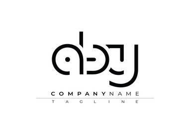 ABY abstract letter design. Modern Business Logo Design With Abstract Typography and Contemporary Style
