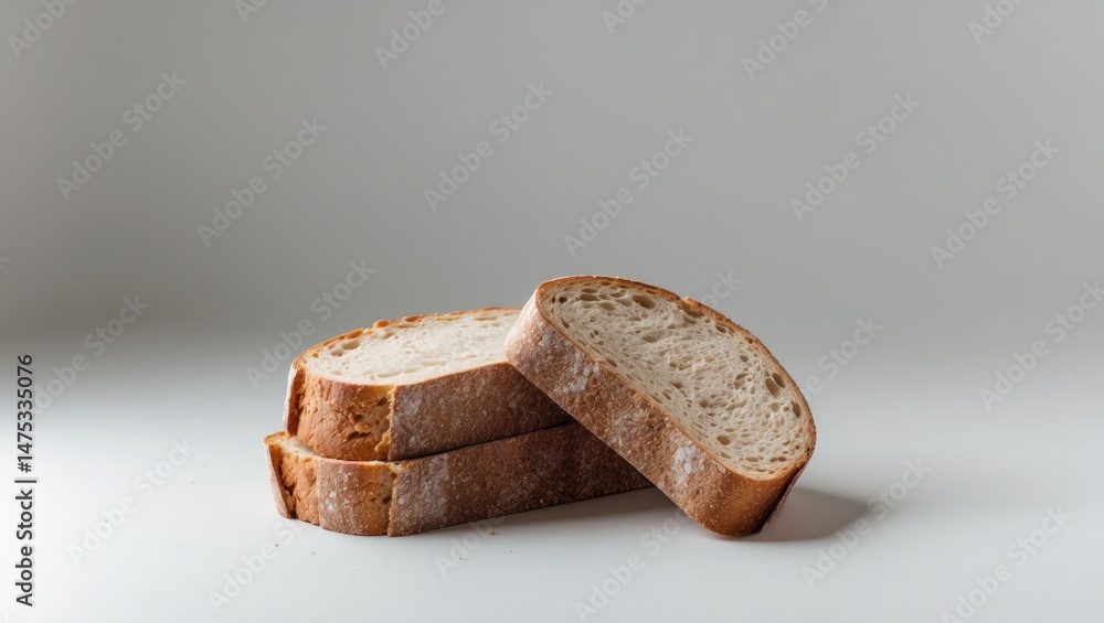 Poster background featuring isolated slices of bread.