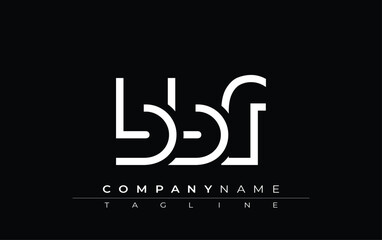 BBF abstract letter design. Modern Business Logo Design With Abstract Typography and Contemporary Style