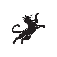 Burmese Cat Vector Silhouette: Sleek and Muscular Feline Illustration Highlighting the Breed’s Distinctive Rounded Features, Glossy Coat, and Expressive Eyes in Clean, Minimalist Vector Style.
