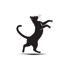 Burmese Cat Vector Silhouette: Sleek and Muscular Feline Illustration Highlighting the Breed’s Distinctive Rounded Features, Glossy Coat, and Expressive Eyes in Clean, Minimalist Vector Style.

