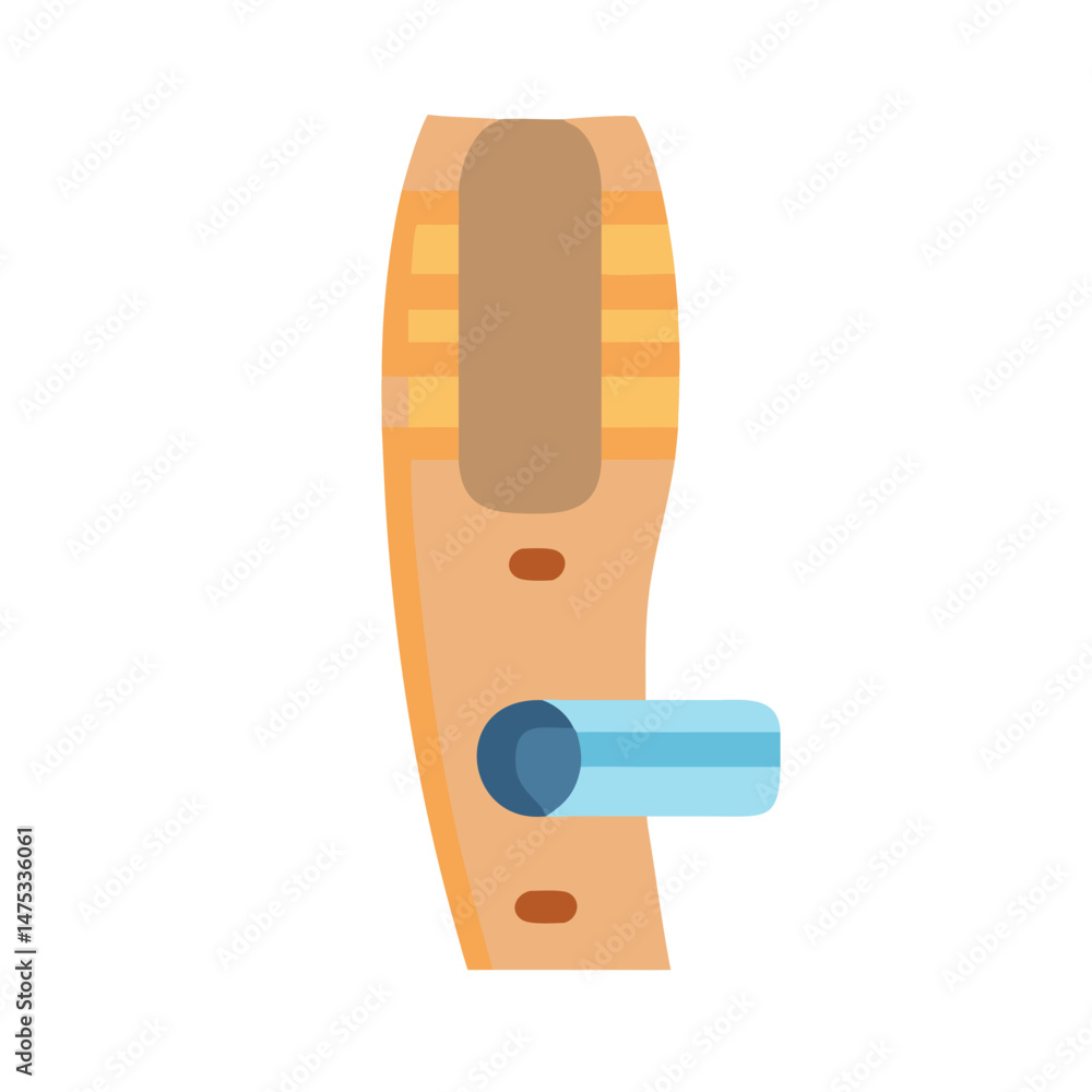 Poster stylized flat vector of finger performing biometric authentication scan