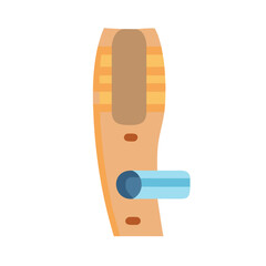 Stylized flat vector of finger performing biometric authentication scan