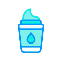 Moisturizing cream product illustration with water drop element