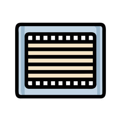 Styled graphic of a ledger interface against White Background