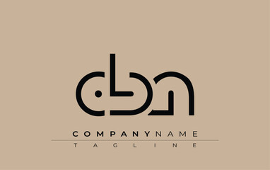 CBN abstract letter design. Modern Business Logo Design With Abstract Typography and Contemporary Style