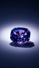 Fototapeta premium purple diamond on a black background