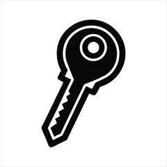 Minimal Web Key Symbol Vector Silhouette Illustration
