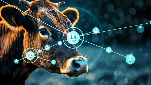 Digital Agriculture: Cow Connected to Network