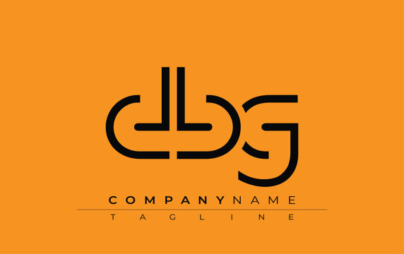 DBG abstract letter design. Modern Business Logo Design With Abstract Typography and Contemporary Style