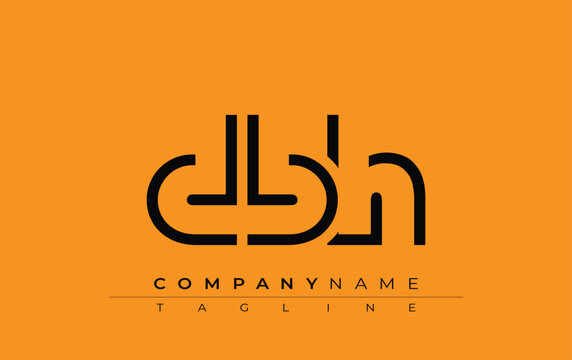 DBH abstract letter design. Modern Business Logo Design With Abstract Typography and Contemporary Style