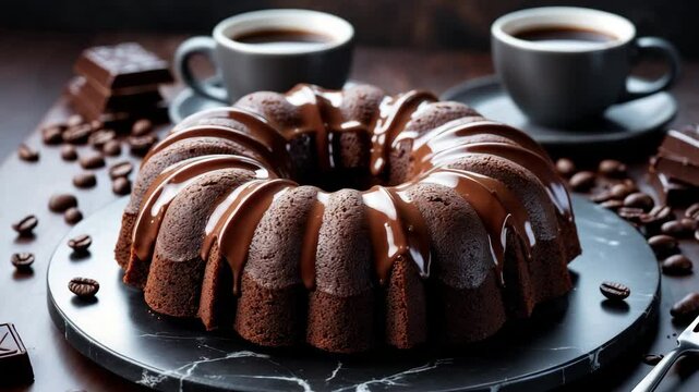Plate showcasing delectable chocolate cake