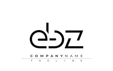 EBZ abstract letter design. Modern Business Logo Design With Abstract Typography and Contemporary Style