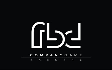 FBD abstract letter design. Modern Business Logo Design With Abstract Typography and Contemporary Style