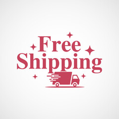 Fototapeta premium Free shipping icon, Free delivery vector icon