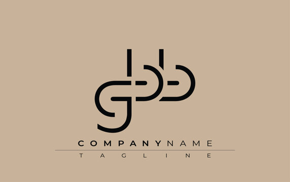 GBB abstract letter design. Modern Business Logo Design With Abstract Typography and Contemporary Style